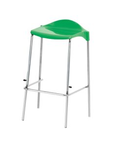 WSM Four Legged Stool - Seat height 445mm - Green