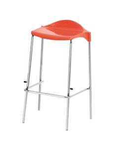 WSM Four Legged Stool - Seat height 685mm - Red