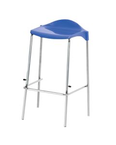WSM Four Legged Stool - Seat height 560mm - Blue