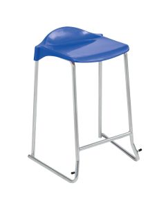 WSM Skid Base Stool - Seat height 685mm - Blue