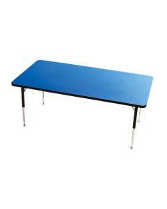 Tuf Top Height Adjustable Rectangular Table - Blue