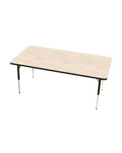 Tuf Top Height Adjustable Rectangular Table - Maple