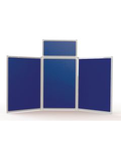 4 Panel Portrait Desktop Screen - Blue