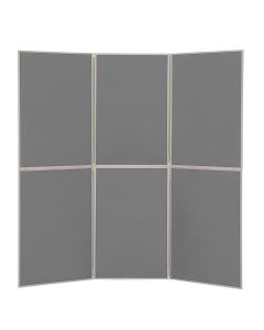 6 Panel Fold-Up Display Screen (With Header) - Grey