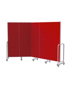 Sound Absorbing Mobile Partitioning - 1940 x 1800mm - Red