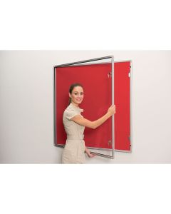 Lockable Aluminium Framed Noticeboards - 1800 x 1200mm - Blue