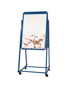 Mobile Magnetic Display Easel - Double Sided - Red