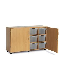 GALT Lockable Quad Unit - 12 Trays - Mobile - Clear