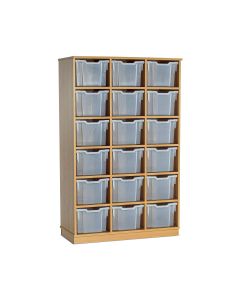 GALT Tall Triple Unit - 18 Trays - Mobile - Clear