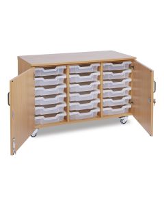 GALT 18 Shallow Tray Lockable Unit - Clear Trays