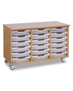 GALT 18 Shallow Tray Open Bay Unit - Clear Trays