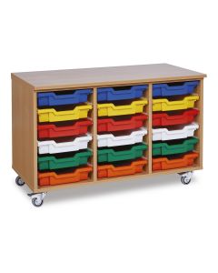 GALT 18 Shallow Tray Open Bay Unit - Colour Trays