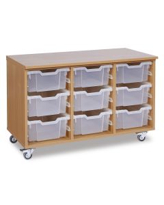 GALT 9 Deep Tray Open Bay Unit - Clear Trays