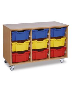 GALT 9 Deep Tray Open Bay Unit - Colour Trays