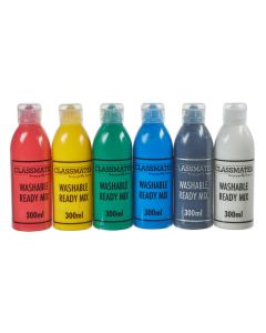 Classmates Washable Paint - 300ml - Assorted - Pack of 6