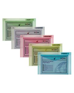 Snopake Classic Polyfile Popper Wallet Foolscap Blue - Pack of 5