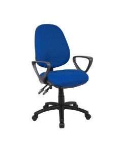 Operator Chair Fixed Arms - Blue