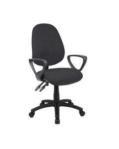 Operator Chair Fixed Arms - Charcoal