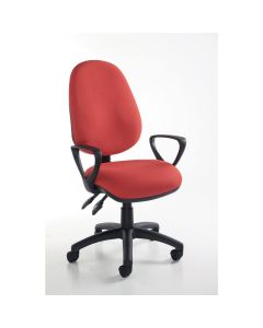 Operator Chair Fixed Arms - Red