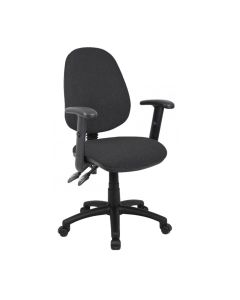Operator Chair Adjustable Arms - Charcoal