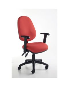 Operator Chair Adjustable Arms - Red