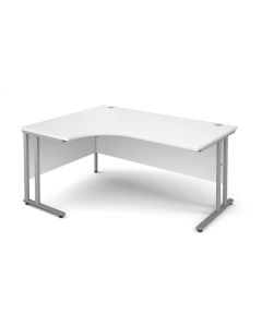 Classmates Left Hand Crescent Desk - White