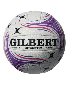 Gilbert Spectra Netball - Size 5 - White/Pink/Purple