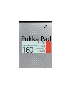 Pukka Pad Metallic Refill Pads - A4 - 160 pages - 8mm Lined Margin 4 Hole - Pack of 6