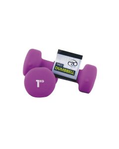 Fitness Mad Neoprene Dumbbells - 1kg - Purple - Pair 