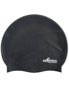 Swimtech Silicone Swim Cap - Black