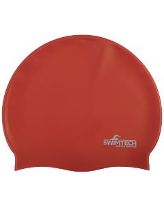 Swimtech Silicone Swim Cap - Red