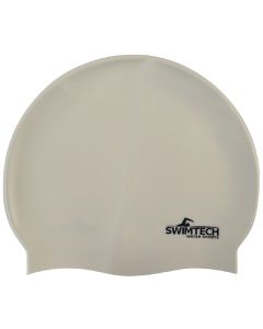 Swimtech Silicone Swim Cap - White
