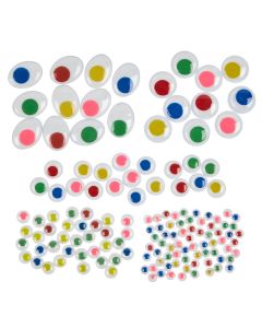 Wiggly Eyes Coloured Stack - Pack of 560