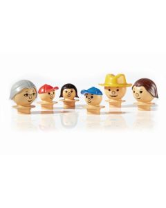 Mobilo Mixed Figures - White - Pack of 6