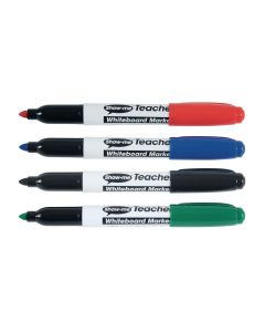 Show-me TEACHER Dry Wipe Pen Bullet Tip Assorted - Pack of 4