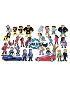 Yellow Door Come Alive Superheroes Wooden Characters