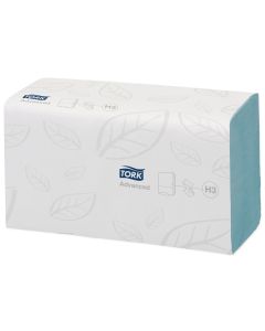 Tork Single Fold Hand Towel - 2 Ply - Blue - Pack of 15