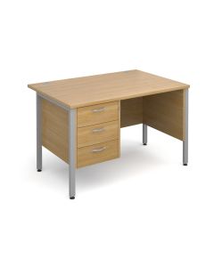 Straight Desk 3 Drawer Pedestal Beech