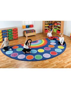 Rainbow Semi-Circle Carpet - Large 2 x 4m