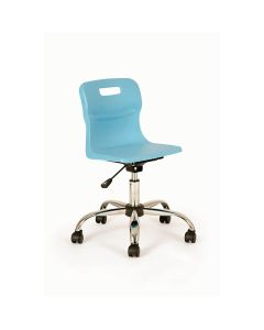 Titan Swivel Chairs - Junior - Castors - Sky Blue