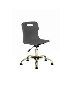 Titan Senior Swivel Chair with Glides - Charcoal
