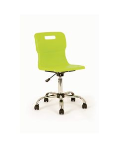 Titan Swivel Chairs - Senior - Castors - Red