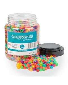 Glitter Pony Beads - Pack of 1800