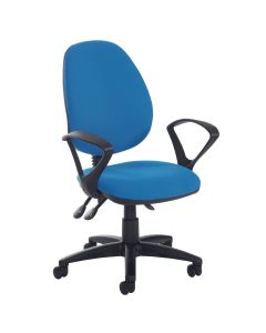 High Back Operator chair - Fixed Arms - Charcoal