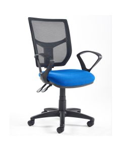 Altino High Back Operator's Chair - Fixed Arms - Blue