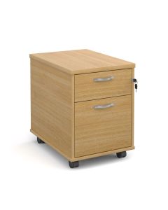2 Drawer Mobile Pedestal Oak