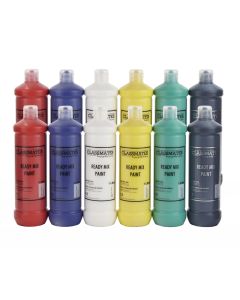 Classmates Ready Mixed Paint - 1 Litre - Assorted - Pack of 12