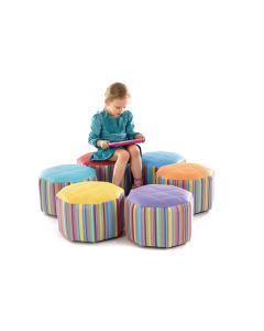 Small Hexagonal Pouffe - Pack of 6