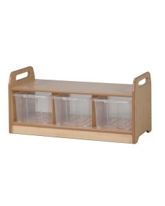 Millhouse Low Level Storage Bench With Clear Tubs