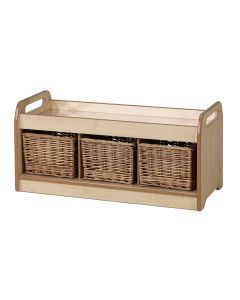 Millhouse Low Mirror Play Unit With Wicker Baskets